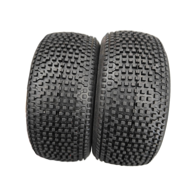 RC 1/8th BUGGY TIRES 038 MODEL PRE-MOUNTED YELLOW