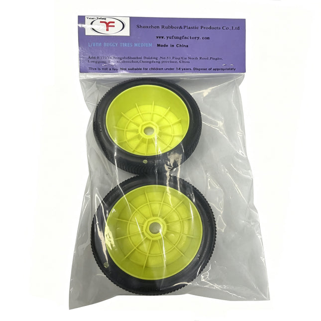 1/8th F802 truggy tires green and blue compound similar as Jconcepts
